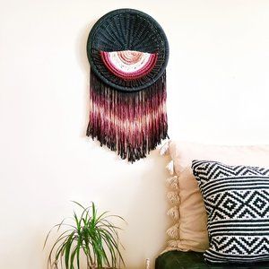Boho Macrame Dip Dyed Wall Hanging